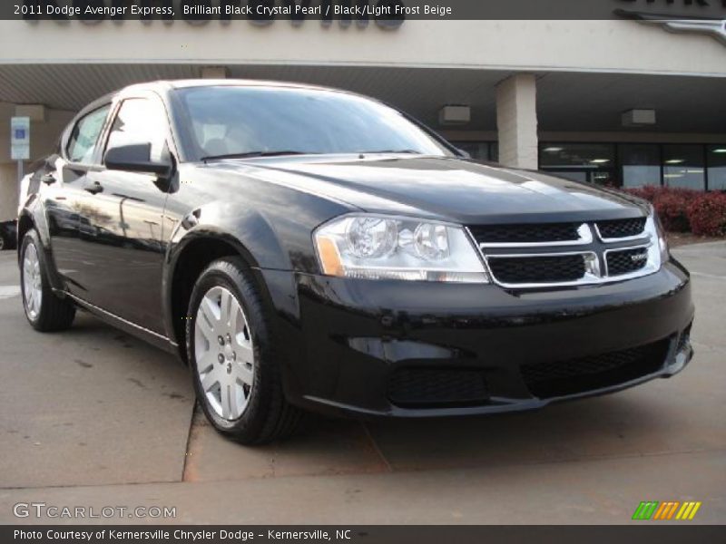Brilliant Black Crystal Pearl / Black/Light Frost Beige 2011 Dodge Avenger Express