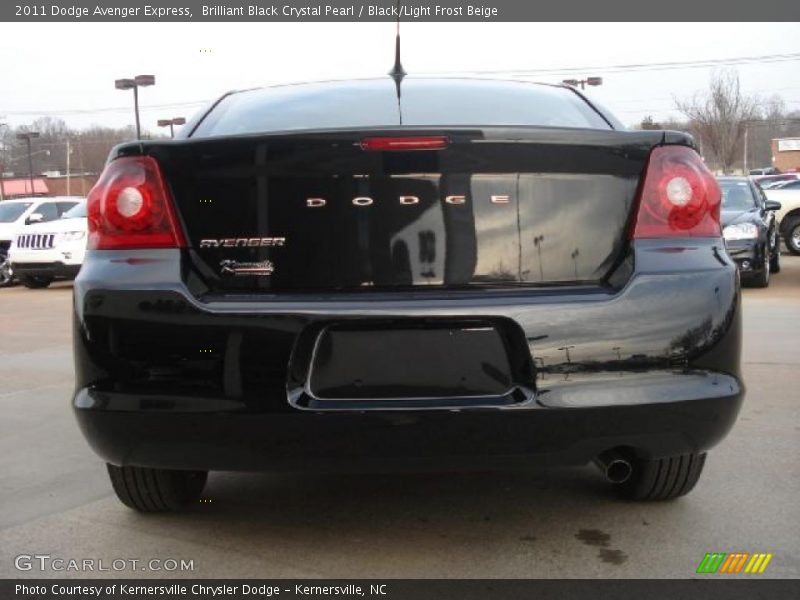 Brilliant Black Crystal Pearl / Black/Light Frost Beige 2011 Dodge Avenger Express