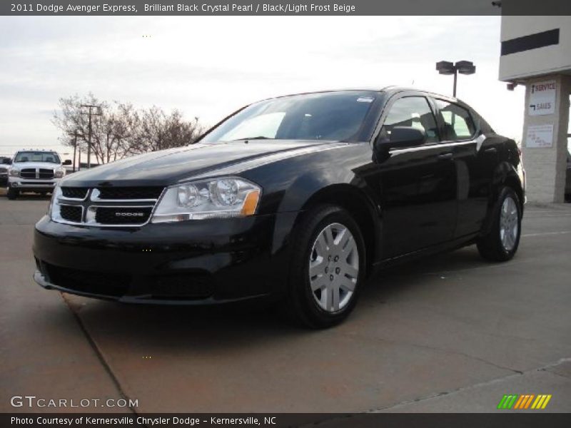 Brilliant Black Crystal Pearl / Black/Light Frost Beige 2011 Dodge Avenger Express
