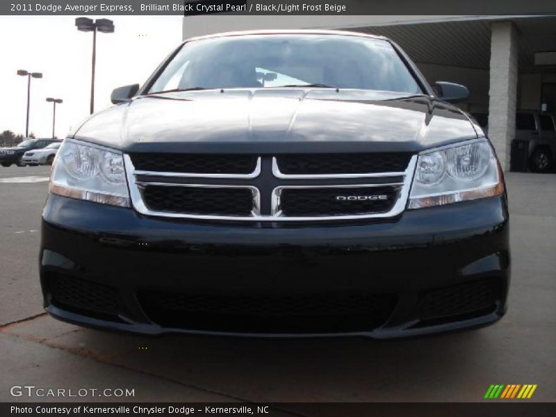 Brilliant Black Crystal Pearl / Black/Light Frost Beige 2011 Dodge Avenger Express