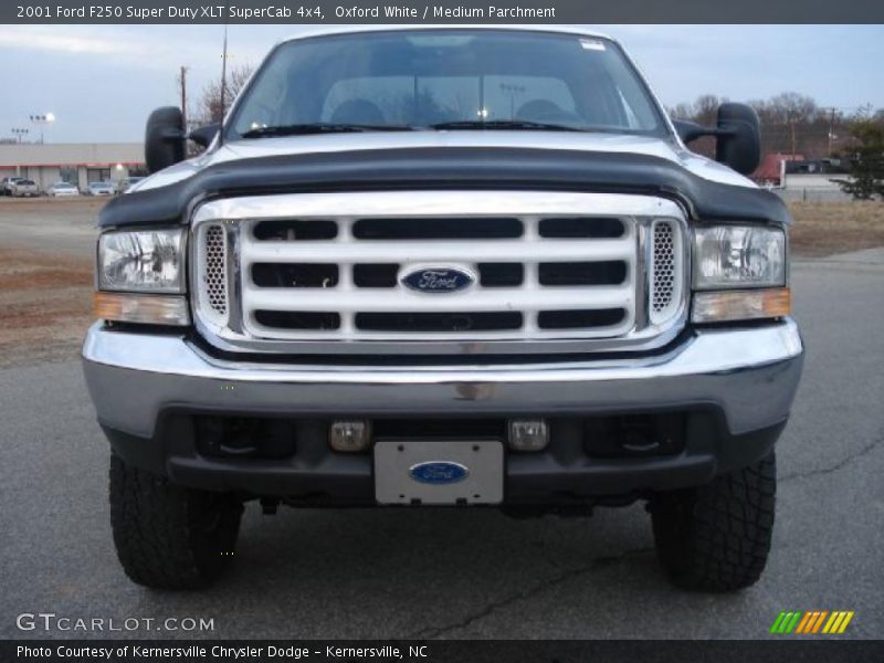 Oxford White / Medium Parchment 2001 Ford F250 Super Duty XLT SuperCab 4x4