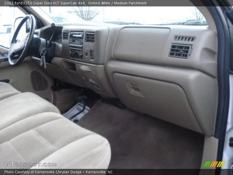 Oxford White / Medium Parchment 2001 Ford F250 Super Duty XLT SuperCab 4x4