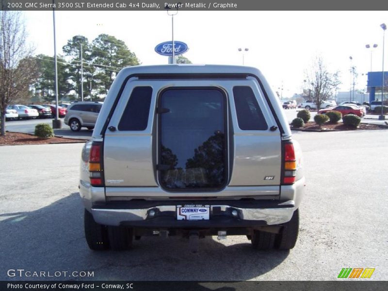 Pewter Metallic / Graphite 2002 GMC Sierra 3500 SLT Extended Cab 4x4 Dually