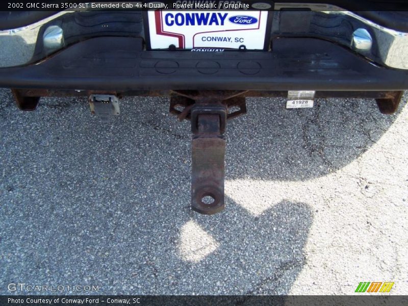 Pewter Metallic / Graphite 2002 GMC Sierra 3500 SLT Extended Cab 4x4 Dually