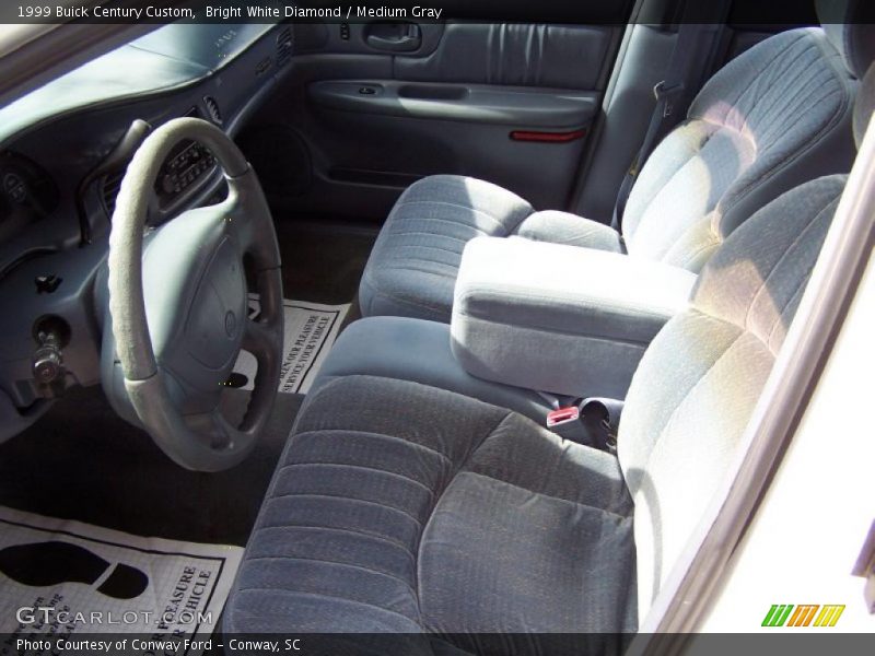 Bright White Diamond / Medium Gray 1999 Buick Century Custom