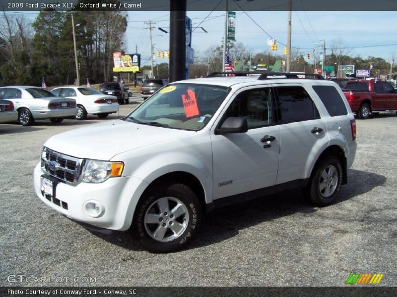 Oxford White / Camel 2008 Ford Escape XLT