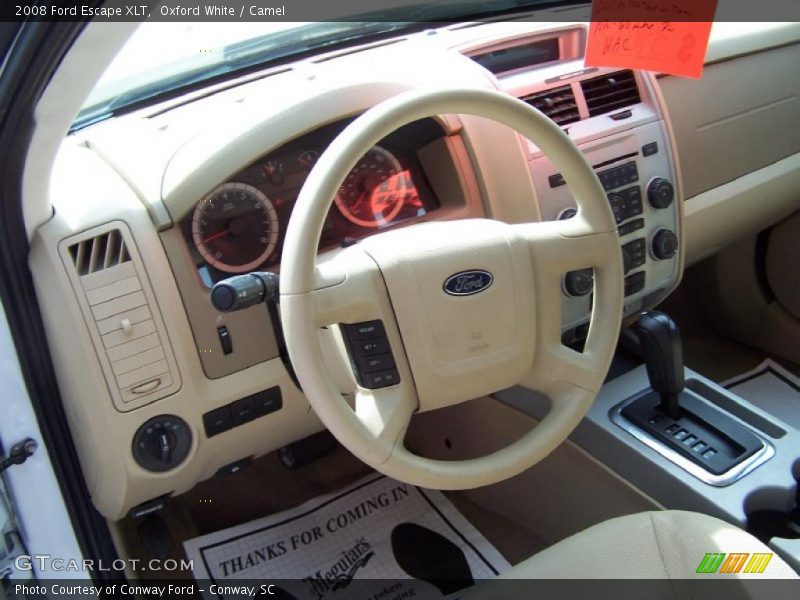 Oxford White / Camel 2008 Ford Escape XLT