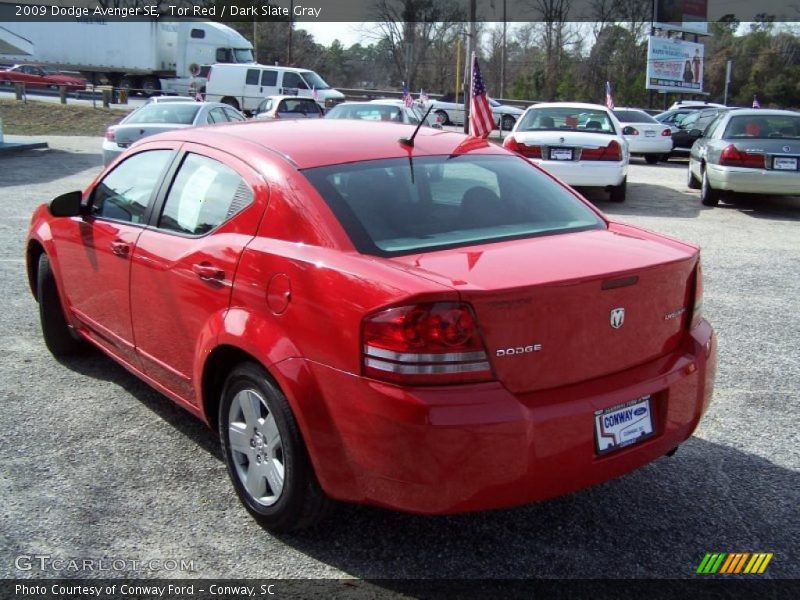 Tor Red / Dark Slate Gray 2009 Dodge Avenger SE