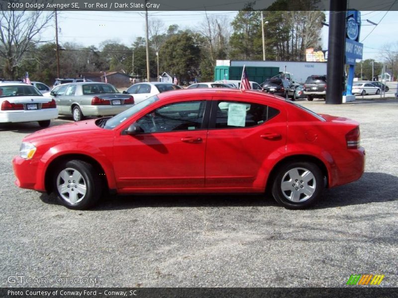 Tor Red / Dark Slate Gray 2009 Dodge Avenger SE