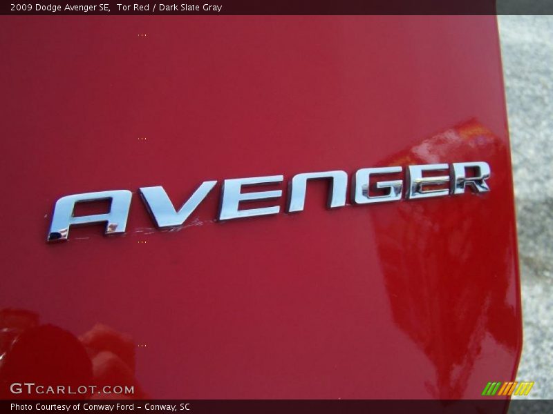 Tor Red / Dark Slate Gray 2009 Dodge Avenger SE
