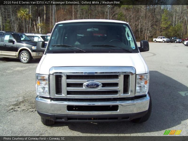 Oxford White / Medium Flint 2010 Ford E Series Van E350 XLT Passenger Extended