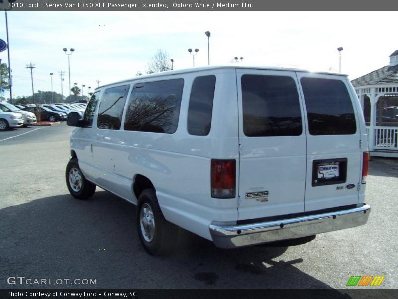 Oxford White / Medium Flint 2010 Ford E Series Van E350 XLT Passenger Extended