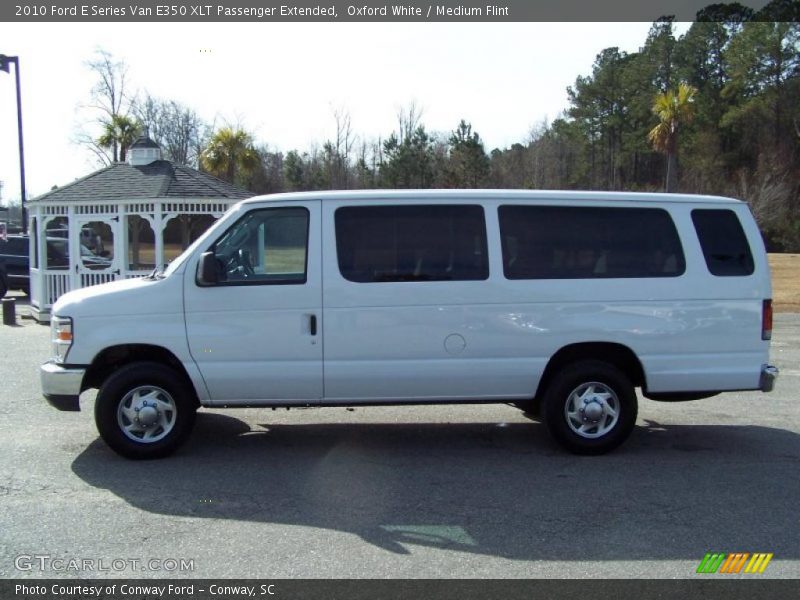 Oxford White / Medium Flint 2010 Ford E Series Van E350 XLT Passenger Extended