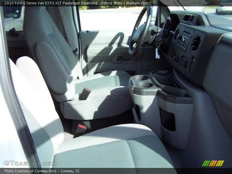 Oxford White / Medium Flint 2010 Ford E Series Van E350 XLT Passenger Extended