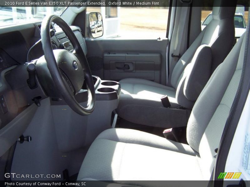 Oxford White / Medium Flint 2010 Ford E Series Van E350 XLT Passenger Extended