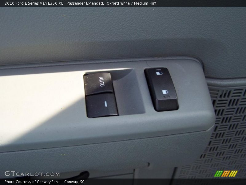 Oxford White / Medium Flint 2010 Ford E Series Van E350 XLT Passenger Extended