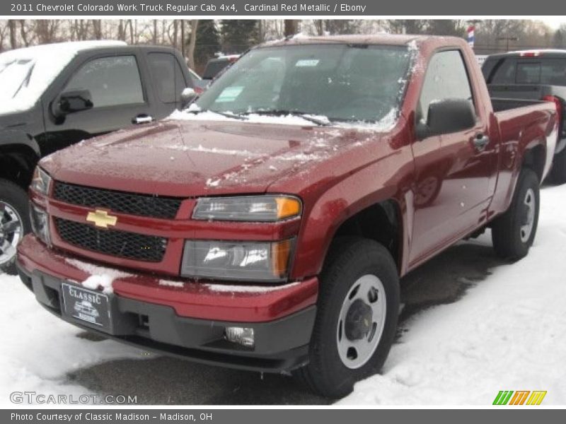 Cardinal Red Metallic / Ebony 2011 Chevrolet Colorado Work Truck Regular Cab 4x4