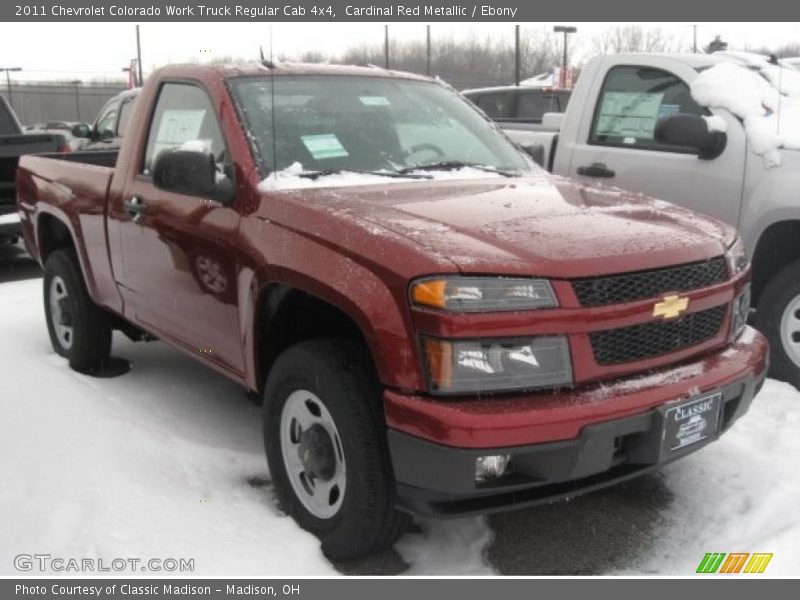 Cardinal Red Metallic / Ebony 2011 Chevrolet Colorado Work Truck Regular Cab 4x4