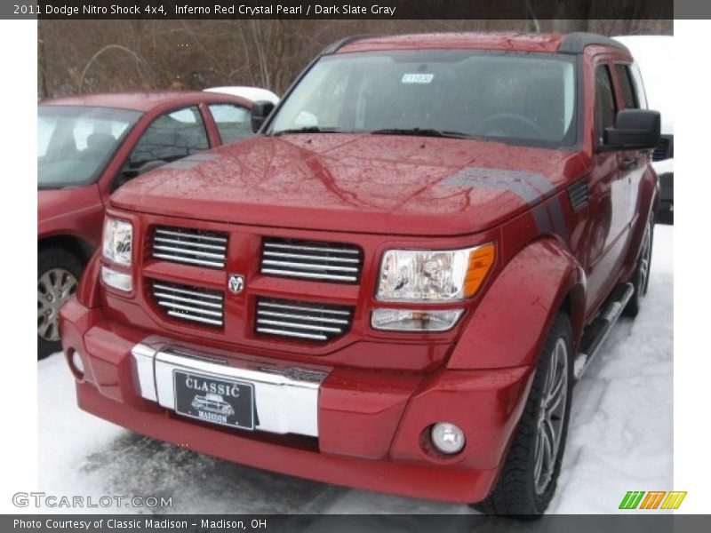 Inferno Red Crystal Pearl / Dark Slate Gray 2011 Dodge Nitro Shock 4x4