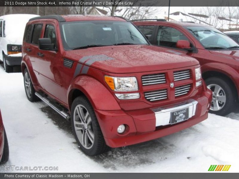 Inferno Red Crystal Pearl / Dark Slate Gray 2011 Dodge Nitro Shock 4x4