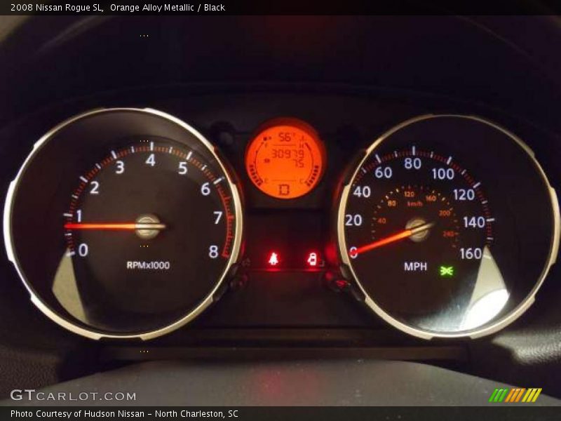 Orange Alloy Metallic / Black 2008 Nissan Rogue SL
