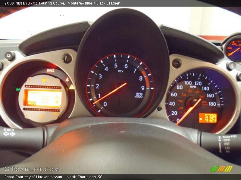 Monterey Blue / Black Leather 2009 Nissan 370Z Touring Coupe