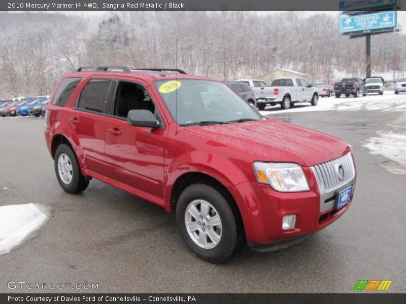 Sangria Red Metallic / Black 2010 Mercury Mariner I4 4WD