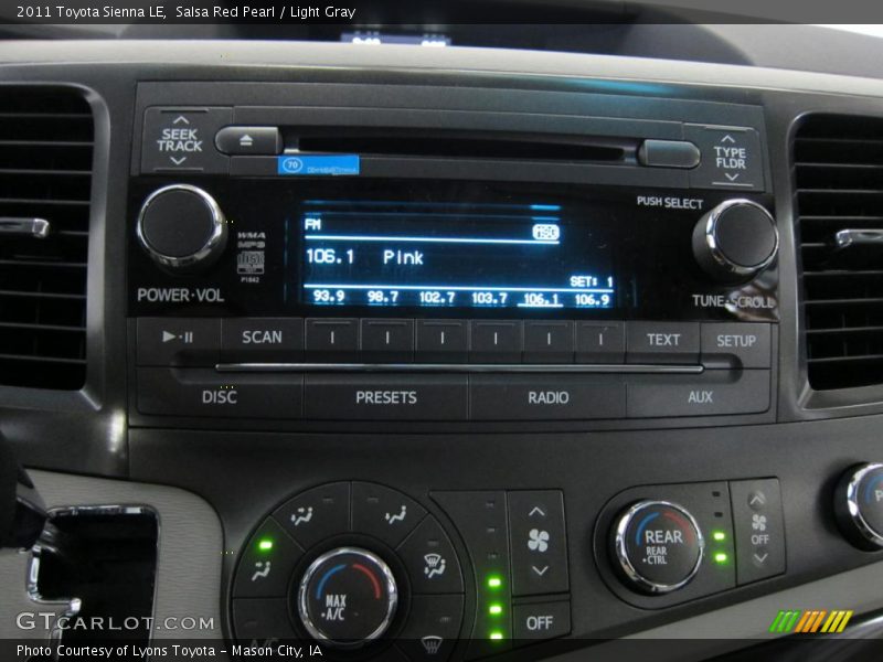 Salsa Red Pearl / Light Gray 2011 Toyota Sienna LE
