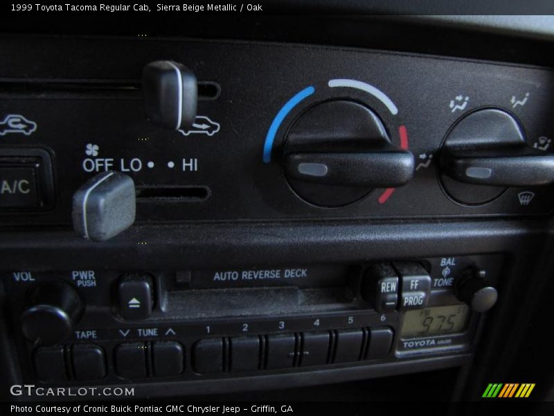 Controls of 1999 Tacoma Regular Cab