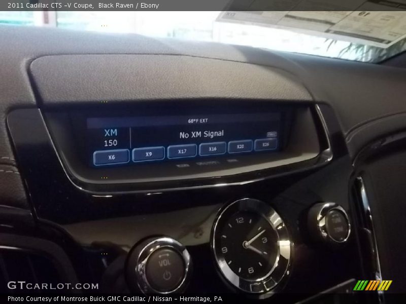 Controls of 2011 CTS -V Coupe