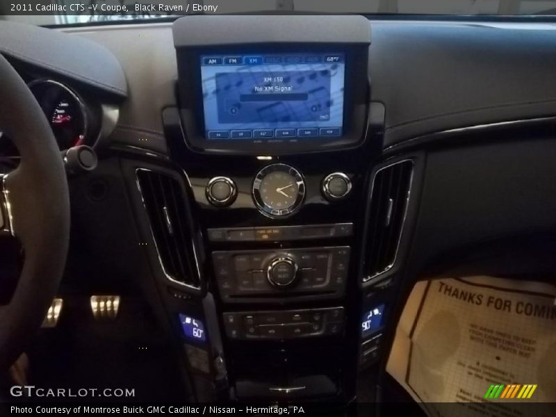 Controls of 2011 CTS -V Coupe