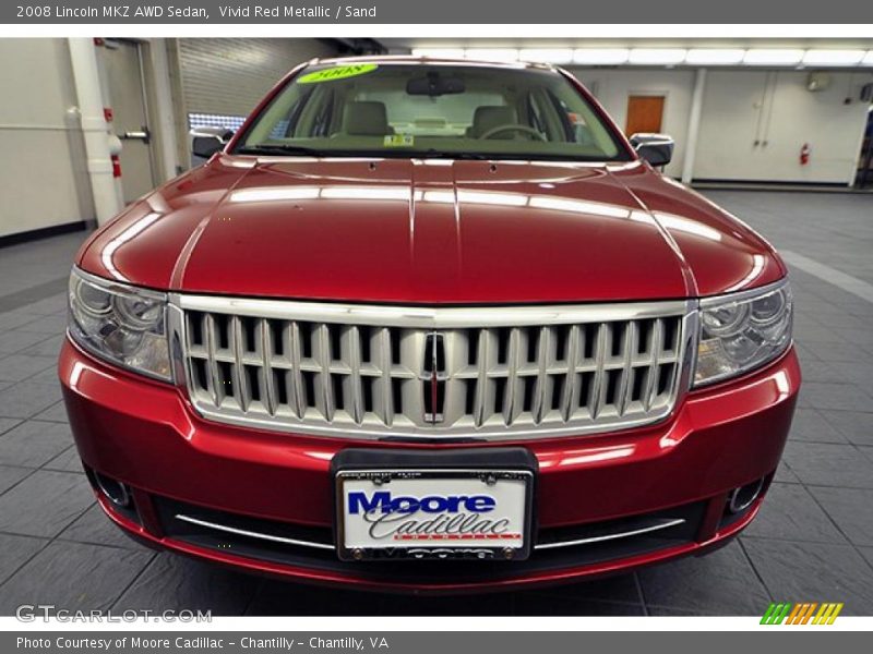 Vivid Red Metallic / Sand 2008 Lincoln MKZ AWD Sedan