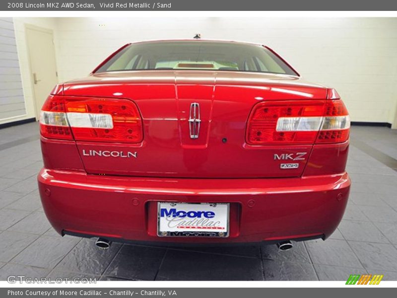 Vivid Red Metallic / Sand 2008 Lincoln MKZ AWD Sedan