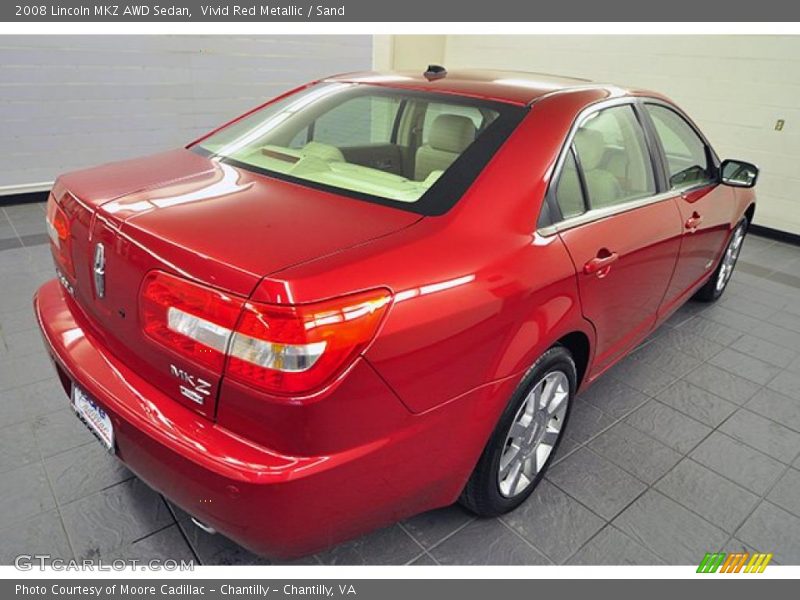 Vivid Red Metallic / Sand 2008 Lincoln MKZ AWD Sedan