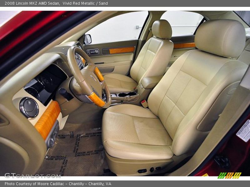 Vivid Red Metallic / Sand 2008 Lincoln MKZ AWD Sedan