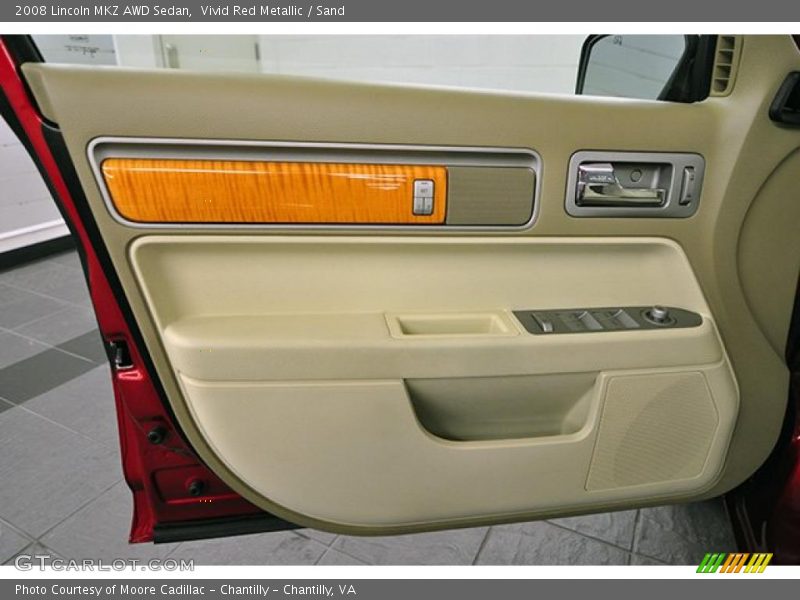 Vivid Red Metallic / Sand 2008 Lincoln MKZ AWD Sedan