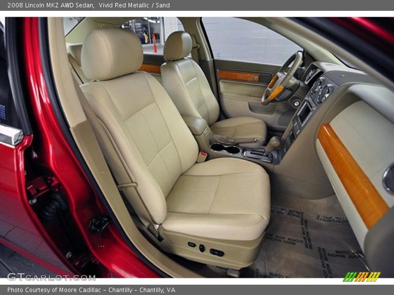 Vivid Red Metallic / Sand 2008 Lincoln MKZ AWD Sedan