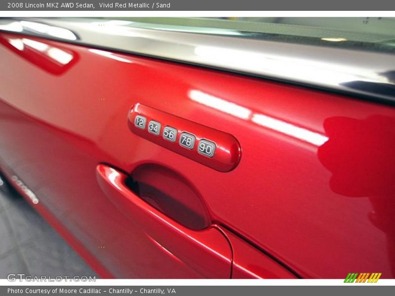 Vivid Red Metallic / Sand 2008 Lincoln MKZ AWD Sedan