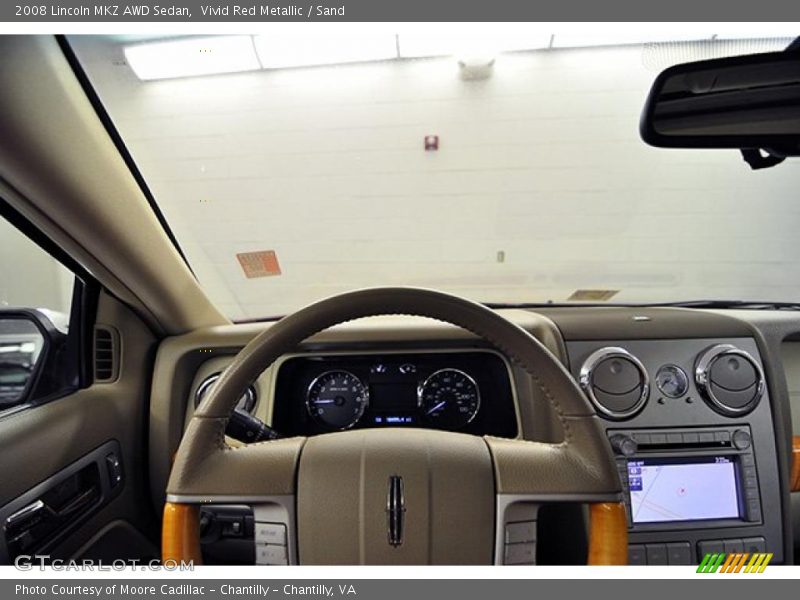 Vivid Red Metallic / Sand 2008 Lincoln MKZ AWD Sedan