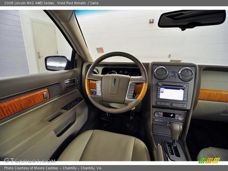Vivid Red Metallic / Sand 2008 Lincoln MKZ AWD Sedan