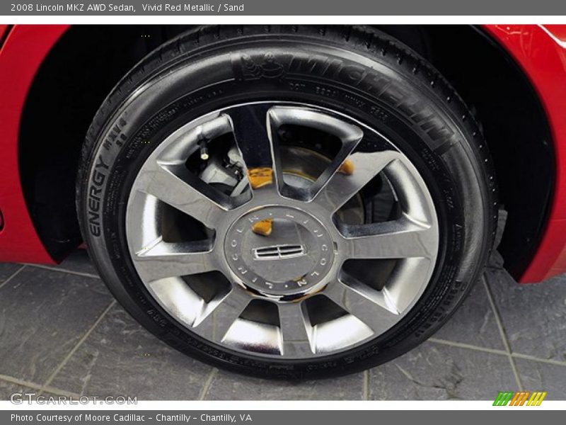 Vivid Red Metallic / Sand 2008 Lincoln MKZ AWD Sedan