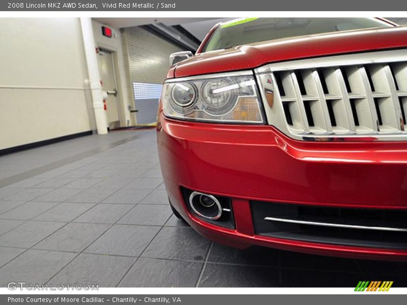 Vivid Red Metallic / Sand 2008 Lincoln MKZ AWD Sedan