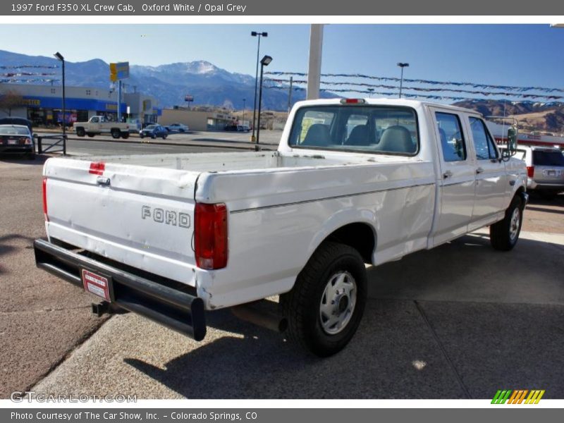 Oxford White / Opal Grey 1997 Ford F350 XL Crew Cab