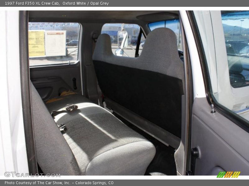 Oxford White / Opal Grey 1997 Ford F350 XL Crew Cab