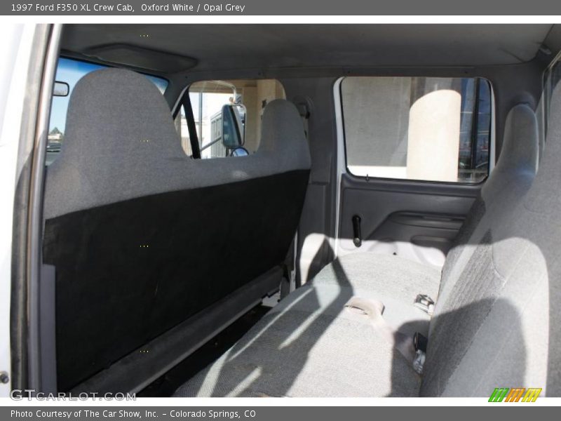 Oxford White / Opal Grey 1997 Ford F350 XL Crew Cab