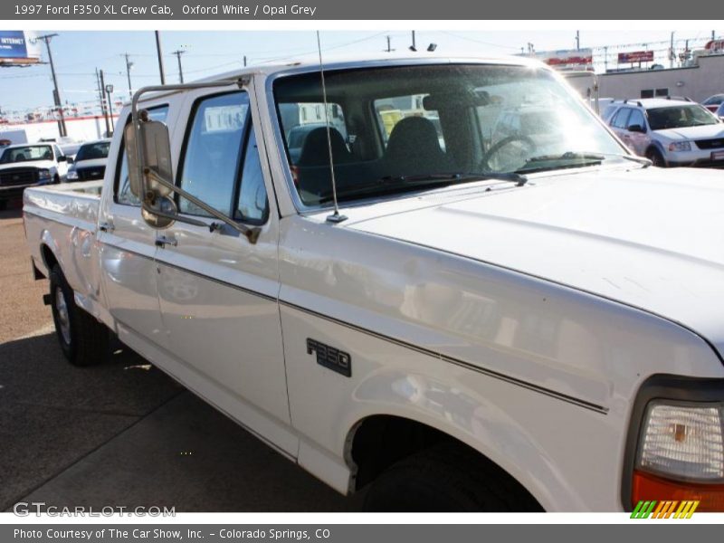 Oxford White / Opal Grey 1997 Ford F350 XL Crew Cab