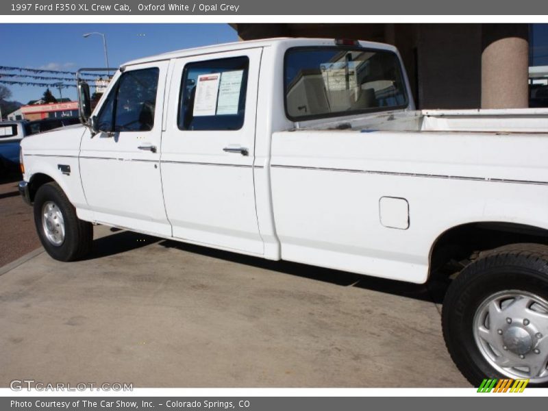 Oxford White / Opal Grey 1997 Ford F350 XL Crew Cab