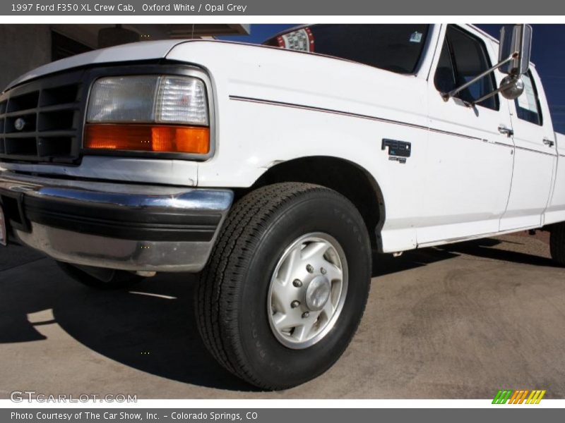 Oxford White / Opal Grey 1997 Ford F350 XL Crew Cab