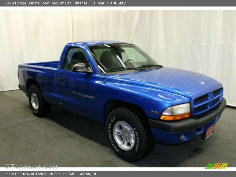 Intense Blue Pearl / Mist Gray 1999 Dodge Dakota Sport Regular Cab