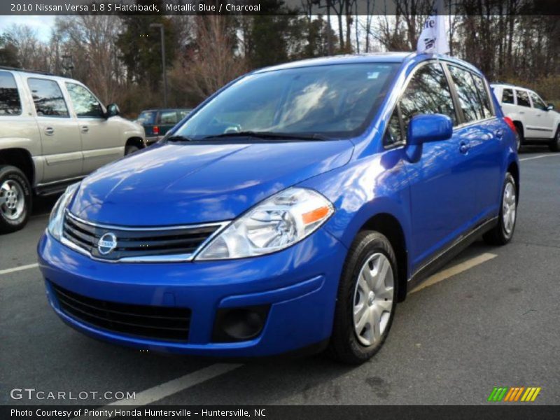 Metallic Blue / Charcoal 2010 Nissan Versa 1.8 S Hatchback